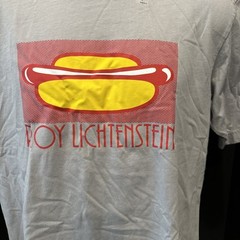 Roy Lichtenstein x UNIQLO UT T-Shirt Hot Dog Mens Size Small Gray Cotton Tee New