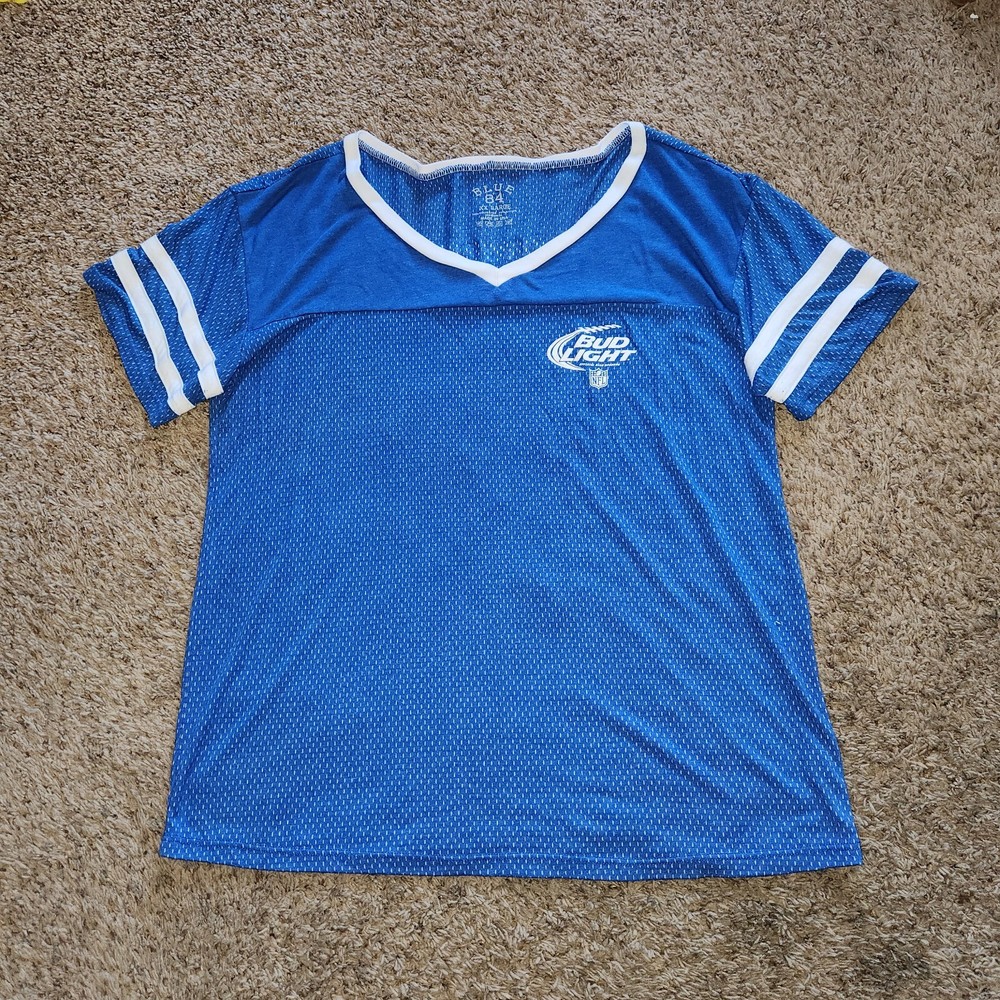 Bud Light NFL Football Jersey Style T Shirt #UPFORWHATEVER Spellout Size XXL