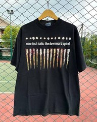 1994 Nine inch nails The downward spiral T-shirt black tee Remake NH15793