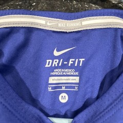 Nike Miler Dri-Fit Size M Crew Neck T-Shirt Activewear Blue Running
