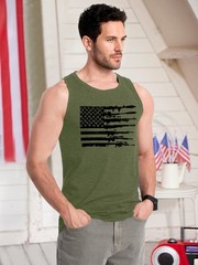 July 4 American Flag Shirts Men 250th Patriotic Independence Day Sleeveless T…