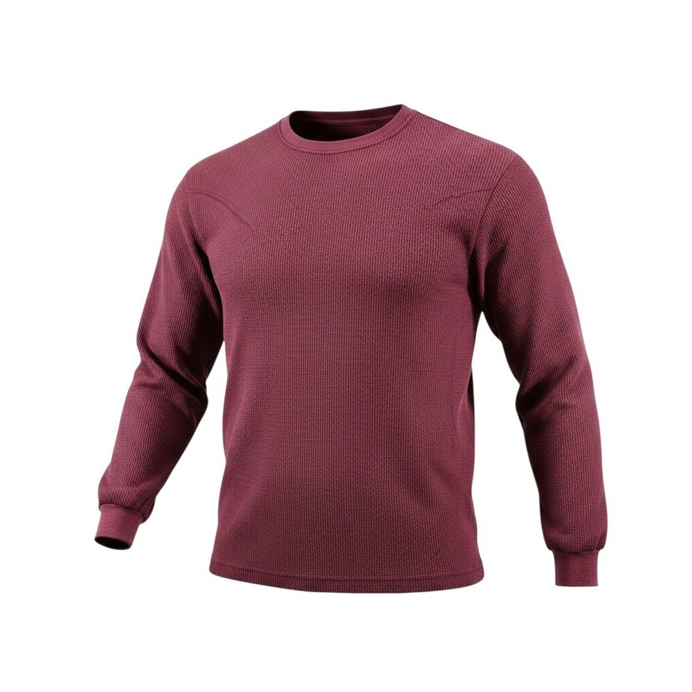 Galaxy by Harvic Men’s Waffle Knit Thermal Shirt Red Long Sleeve XXL