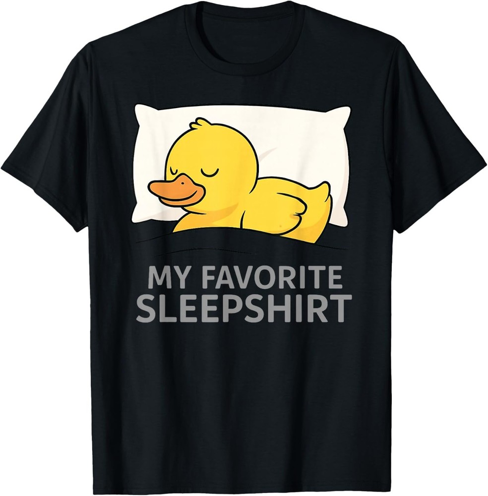 Favorite Sleepshirt Yellow Duck Sleeping Pajamas Boys Girls T-Shirt