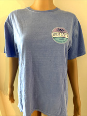 Salty Sam’s T-Shirt Mens Small Fort Myers Beach Cotton Unisex Blue Made In India