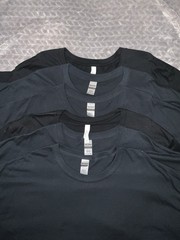 6 Gildan & Bella+Canvas Cotton Men’s 4XL Short Sleeve Crew Neck Black T-Shirts