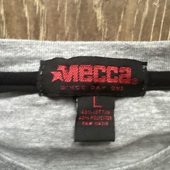 MECCA USA LOGO AOP All Over Print T Shirt Y2K Hip Hop Mens L NWOT Urban Wear
