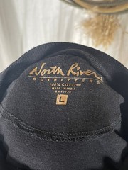 North River Mens Shirt Large Deer Rut Black Graphic Cotton Easy Care
