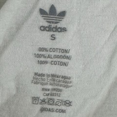 ADIDAS Japan Script Print T-Shirt Mens Small Trefoil Text Logo White Orange