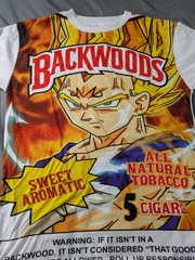 Backwoods Dragon Ball Z Shirt Mens XL Multicolor Super Saiyan Cigars Graphic Tee