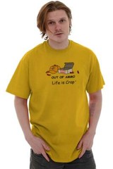 Life is Crap Out of Ammo Funny Deer Hunting Womens or Mens Crewneck T Shirt Tee