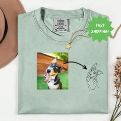 Custom Pet Portrait Comfort Tee Personalized Dog Cat Photo Shirt