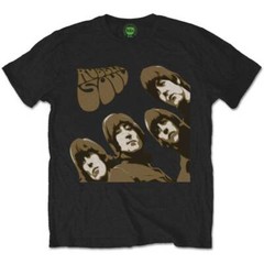 The Beatles Rubber Soul Sketch T-Shirt Black New