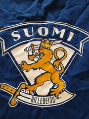 Leijonat X Billebeino Finland Hockey T-shirt Blue 2XL (Fits Like US XL)