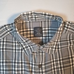 Mens Faded Glory Shirt Black and White Pald Size XL XG