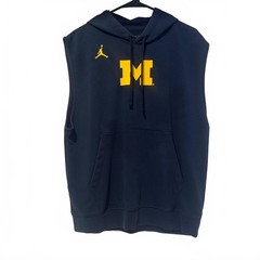 Michigan Wolverines Team Issued Sleeveless Training Hoodie – Men’s Medium