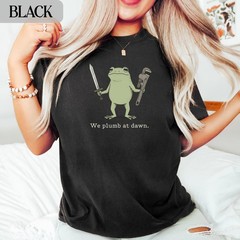 Funny Plumber Frog Vintage Retro Shirt Sweatshirt Sword Wrench Plumbing Gift