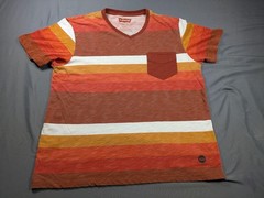 Levi’s Shirt Mens XL Multicolor Striped V Neck Short Sleeve Chest Pocket Tee