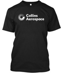 New Popular! Collins Aerospace American Graphic Classic Logo T-Shirt Size S-4XL