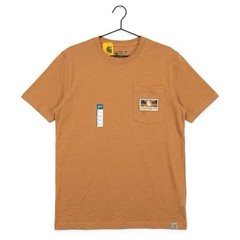 Carhartt Relaxed Fit Small Pocket T-Shirt Camo Logo Brown Short Sleeve Tee NWT