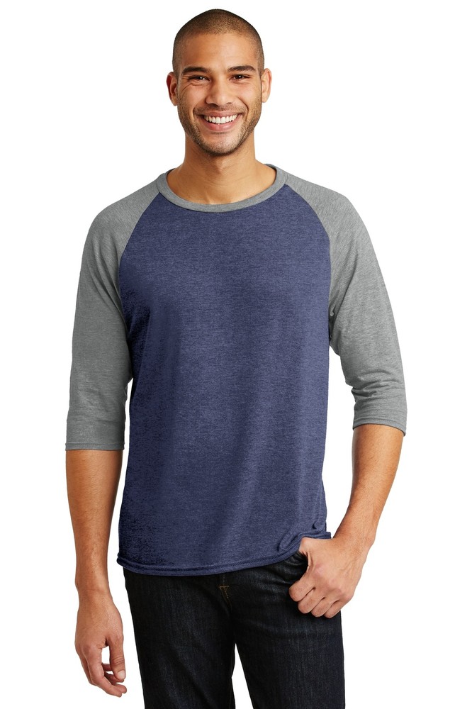Anvil Mens 3/4 Sleeve Tri Blend Raglan Crew Neck Stylish T-Shirt AN6755