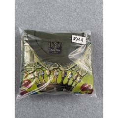 Raw Blue Men’s XL Long Sleeve Graphic Shirt Olive Green Y2K Almighty Dollar Tee
