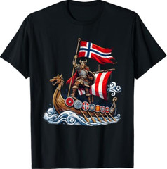Ro Ro Norway Viking Ship Soccer Norwegian Fan T-Shirt