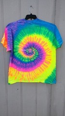 Colortone Tie Dye TD950 Adult 2XL Dyed Stylish T-Shirt Rainbow Color Burst