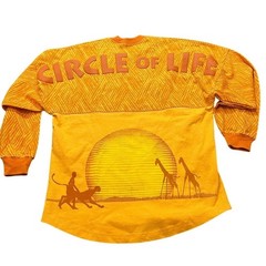 Spirit Jersey The Lion King Shirt Unisex XS Orange Circle of Life Graphic Tee