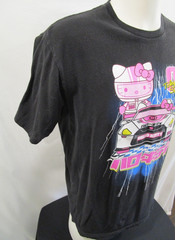 Hello Kitty Sanrio Tokyo Speed Race Car Black T Shirt Adult Sz L