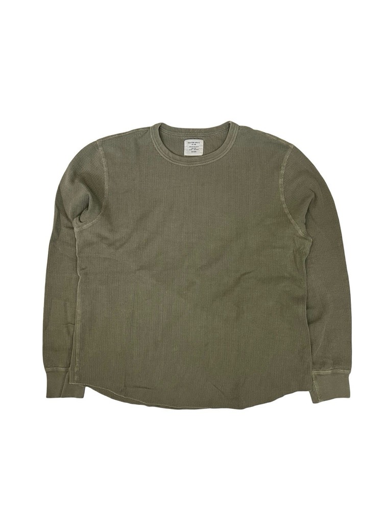 Buck Mason Vintage Thermal Surplus Tee Shirt Mens Large Waffle Knit Crew Neck