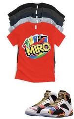 Custom Printed Shirt to Match Jordan 7 Retro Miro Wild Custom Sneaker Tee