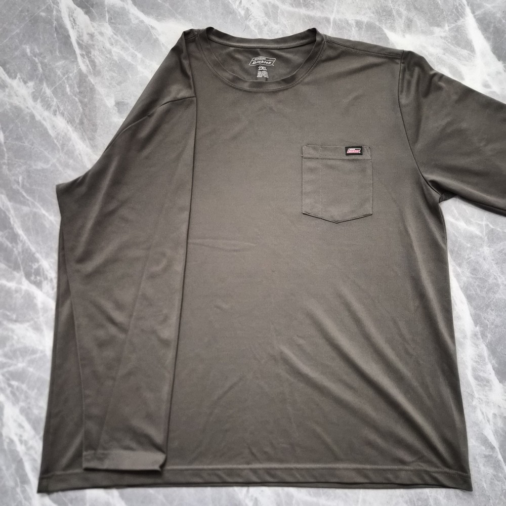 Dickies Genuine Green Men’s Long Sleeve Crew Neck Pocket T-Shirt 2XL