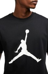$38 NIKE AIR JORDAN JUMPMAN LOGO CREW T-SHIRT BLACK WHITE sz M