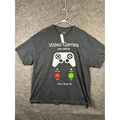 Video Games Are Calling T-Shirt Mens 2XL Gray Gamer Graphic Tee New