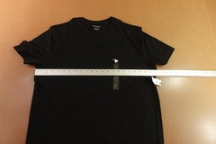 Banana Republic Mens Large Black V-Neck Short Sleeve Premium Wash T-Shirt NWT