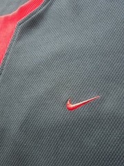 Vintage Men’s Nike Y2K Long-Sleeve Shirt Black w/Red Accents Size XL