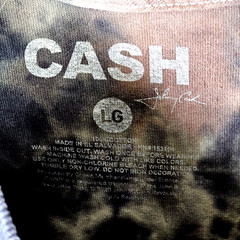 Johnny Cash Tie Dye T-Shirt Mens Large Man In Black Logo County Music Nashville