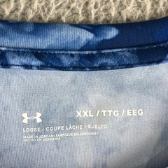 NWT Under Armour Performance Tee Mens 2XL Blue Cloud Dye UA Tech 2.0 Loose Flaw*