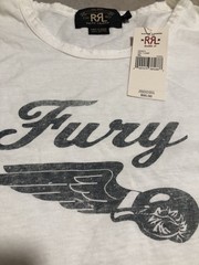 RRL Ralph Lauren Double RL Fury Fitness graphic t Shirt White Mans XL NWT 🔥