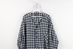 Vintage 90s Mens XL Faded Flannel Pajamas Night Gown Pullover Shirt Plaid USA