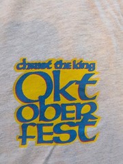 Hanes Beefy-T Vtg 1999 Oktoberfest Double-Sided Graphic Gray Men’s L Tee