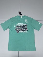 PUMA F1 Miami Pitstop Graphic Crew Neck T-Shirt Aqua Mens $45 NWT Pick Size