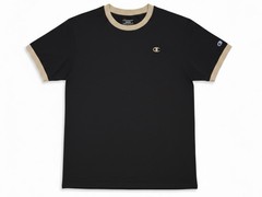 Champion T-Shirt Men Size XL Black/Gray Collared Sleeves Classic Tee NWT Cotton