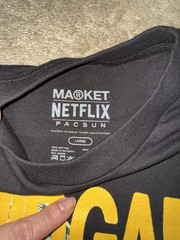 PacSun x Netflix Squid Game Graphic Logo Crewneck T-Shirt Men’s L Black