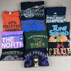 Vintage Modern Graphic T-Shirt Men’s Bundle 10pc USA Single Stitch Anime Sports