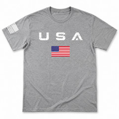 USA Flag Patriotic T-Shirt American Flag Graphic Tee Men’s Cotton S-5XL