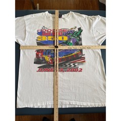 Vintage Nascar 2002 Graphic Tee T-Shirt Dodge Save Mart 350 Men’s 2XL *Flaw*