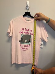 Vintage Eeyore Look on the Bright Side Disney Winnie the Pooh Graphic T Shirt
