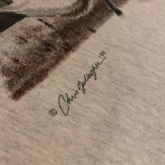 VTG 1994 howling wolves and moon animal nature wildlife wolf tshirt XL USA gray