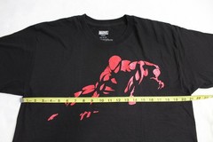Mens L Large Spiderman Mad Engine Y2K Metallic Red Paint Foil Shirt Mad Engine